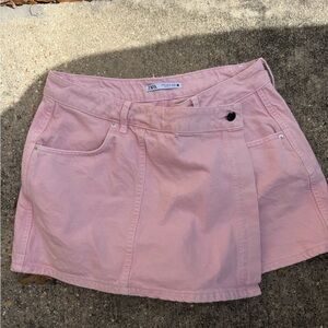 Zara Pink Denim Skort